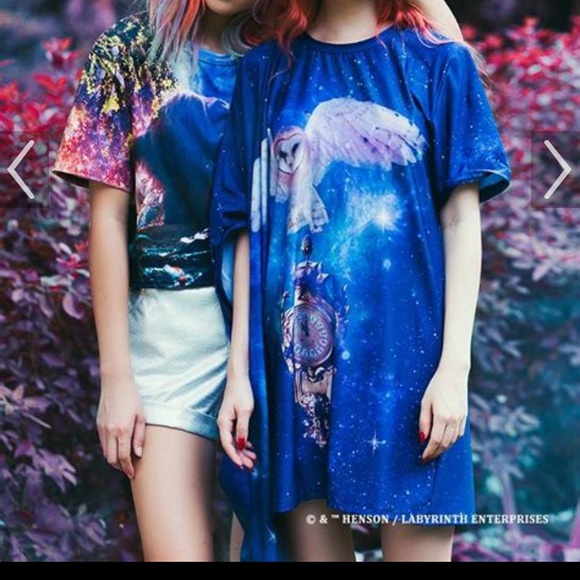 Blackmilk Tops - Blackmilk NWT Jim Henson labyrinth OS Bowie top